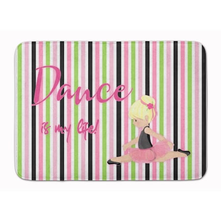 Carolines Treasures Ballet Dance is My Life Blonde Machine Washable Memory Foam Mat BB5395RUG
